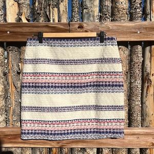 Boho mini skirt.